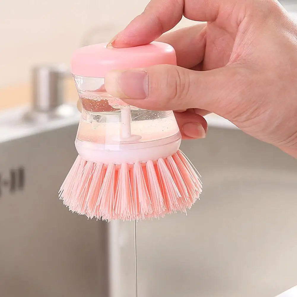 Olla de lavado de cocina, cepillo para platos, utensilios de lavado de astronauta con dispensador automático de jabón líquido, accesorios de limpieza del hogar