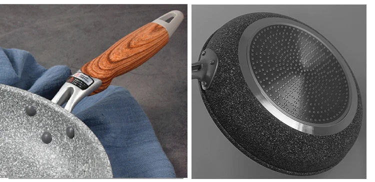Sartén antiadherente para el hogar, Wok, Cocina de Inducción para panqueques, estufa de gas, cacerola especial, sartén antiadherente duradera