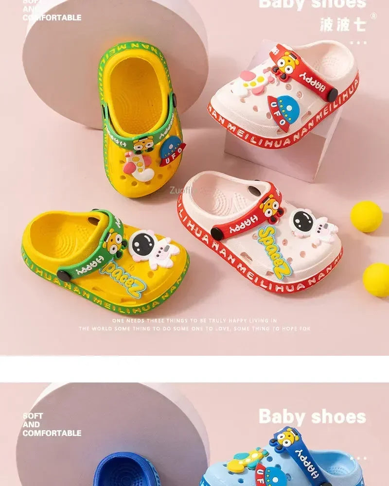Nuevos niños, bebés, niños y niñas, zuecos de verano, suela suave, zapatillas de playa para jardín, sandalias, zapatos de bebé con agujeros de cueva para niños y niñas