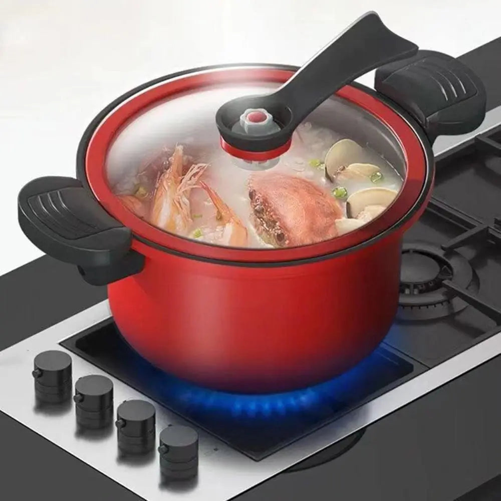 Olla a presión de 3,5 L, olla para estofado, utensilios de cocina, ollas antiadherentes, olla para sopa y carne, Cocina de Inducción, estufa de Gas