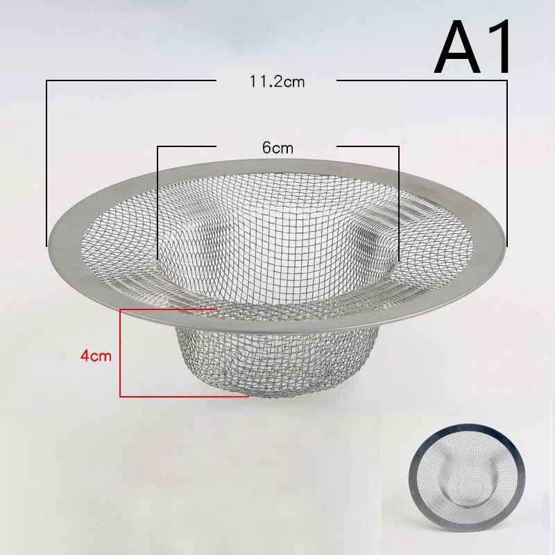 Filtro de fregadero de agua de cocina de acero inoxidable, filtro de drenaje para baño, tapones para el pelo de ducha, accesorios de cocina, 1 ud.