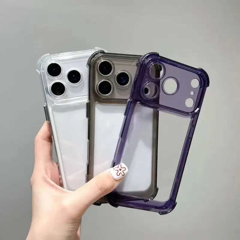 Funda de teléfono transparente a prueba de golpes de lujo para iPhone 17 Pro 16 15 14 13 12 11 17 Pro Max 17 Air Clear funda de parachoques suave