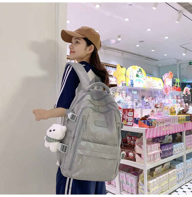 High-looking Backpack for Girls Lightweight and Large-capacity Schoolbag for Middle and High School Students Casual backpacks 배낭