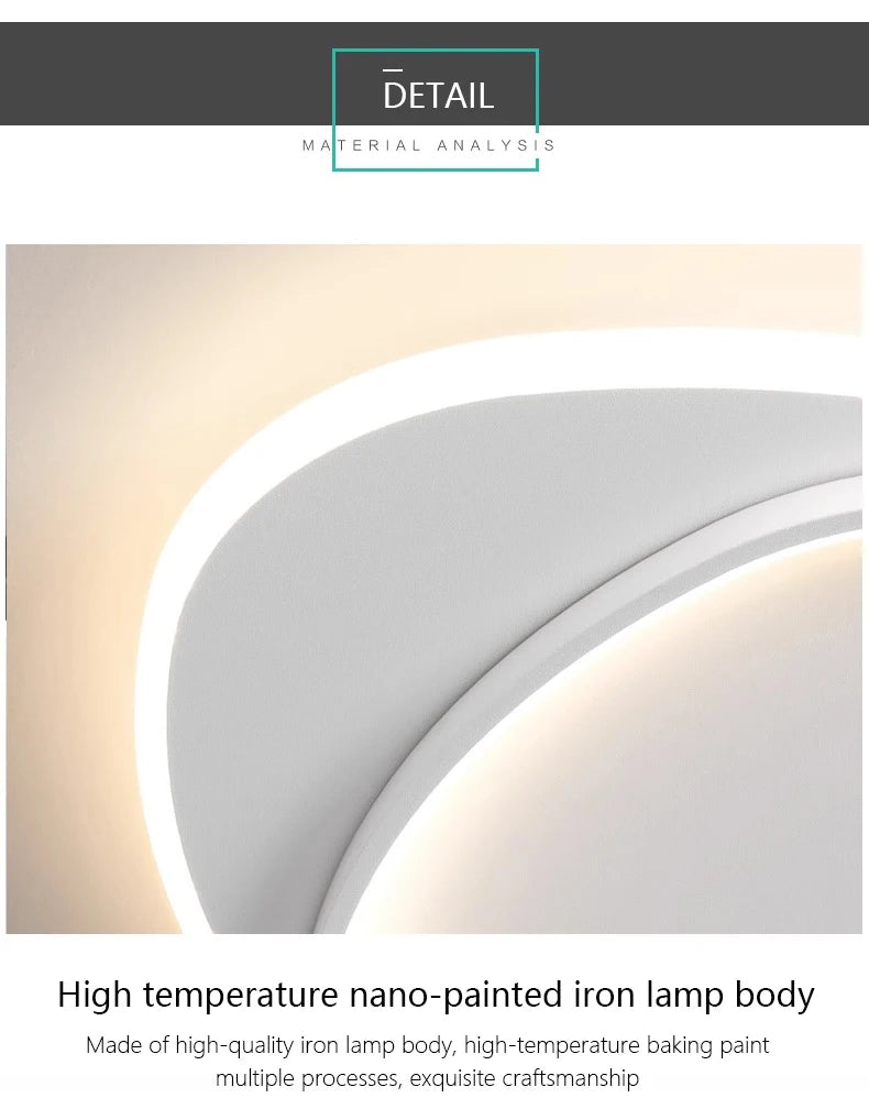 Luces de techo LED redondas modernas para dormitorio Simple, lámparas de estudio para sala de estar, iluminación interior, decoración del hogar, accesorios de lámpara brillante