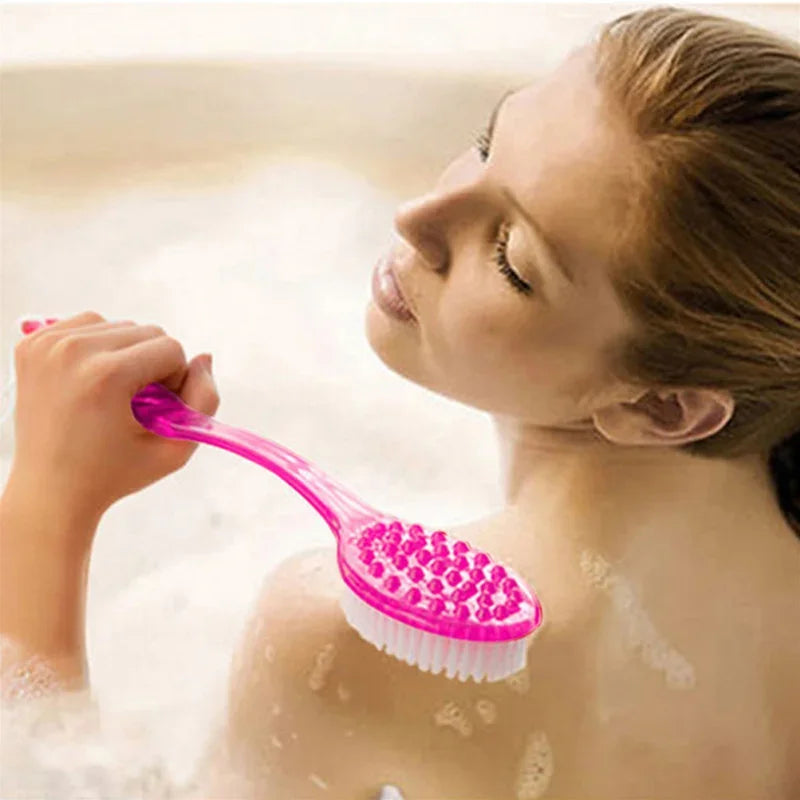 Cepillo de baño de mango largo y suave para la espalda, cepillos de ducha con mango, masajeador exfoliante para la piel, cepillo de baño para exfoliación