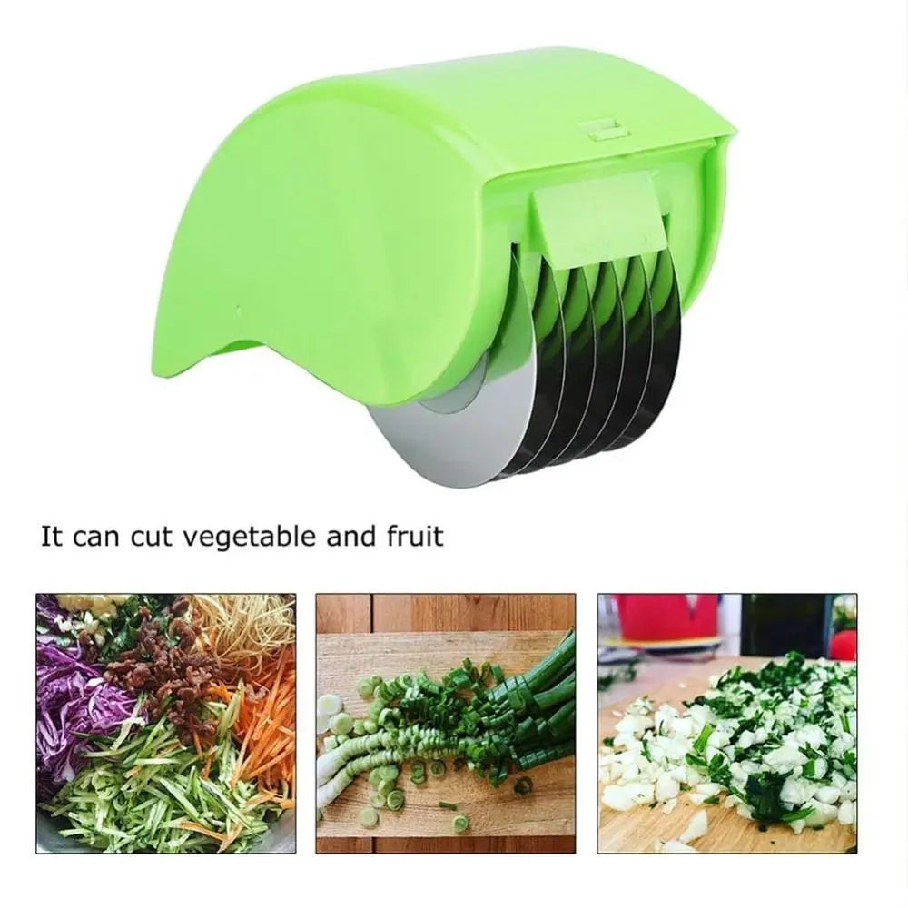 Rodillo picadora de perejil multifuncional, mango cómodo, picadora prensada Manual de acero inoxidable, herramientas de cocina para el hogar y verduras