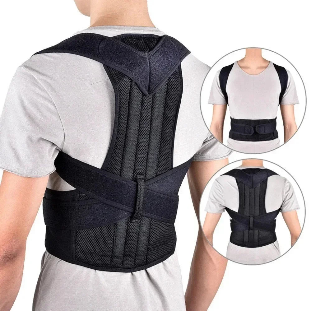 Corrector de Postura, Soporte de Espalda Ajustable y Transpirable para la Parte Superior de la Espalda, Mejora la Postura y Alivia el Dolor