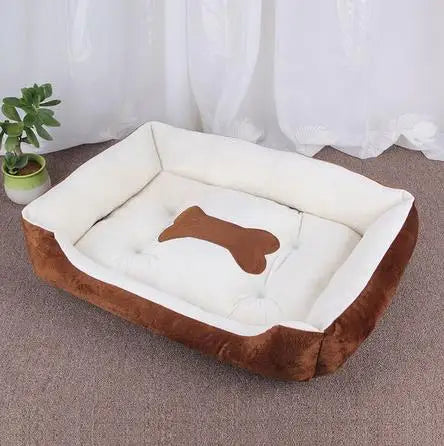 Casa grande para mascotas, cama para perros y gatos, estera larga de felpa para dormir profundo, cojín suave y cálido para perros pequeños, camas tranquilas para cachorros, Chihuahua