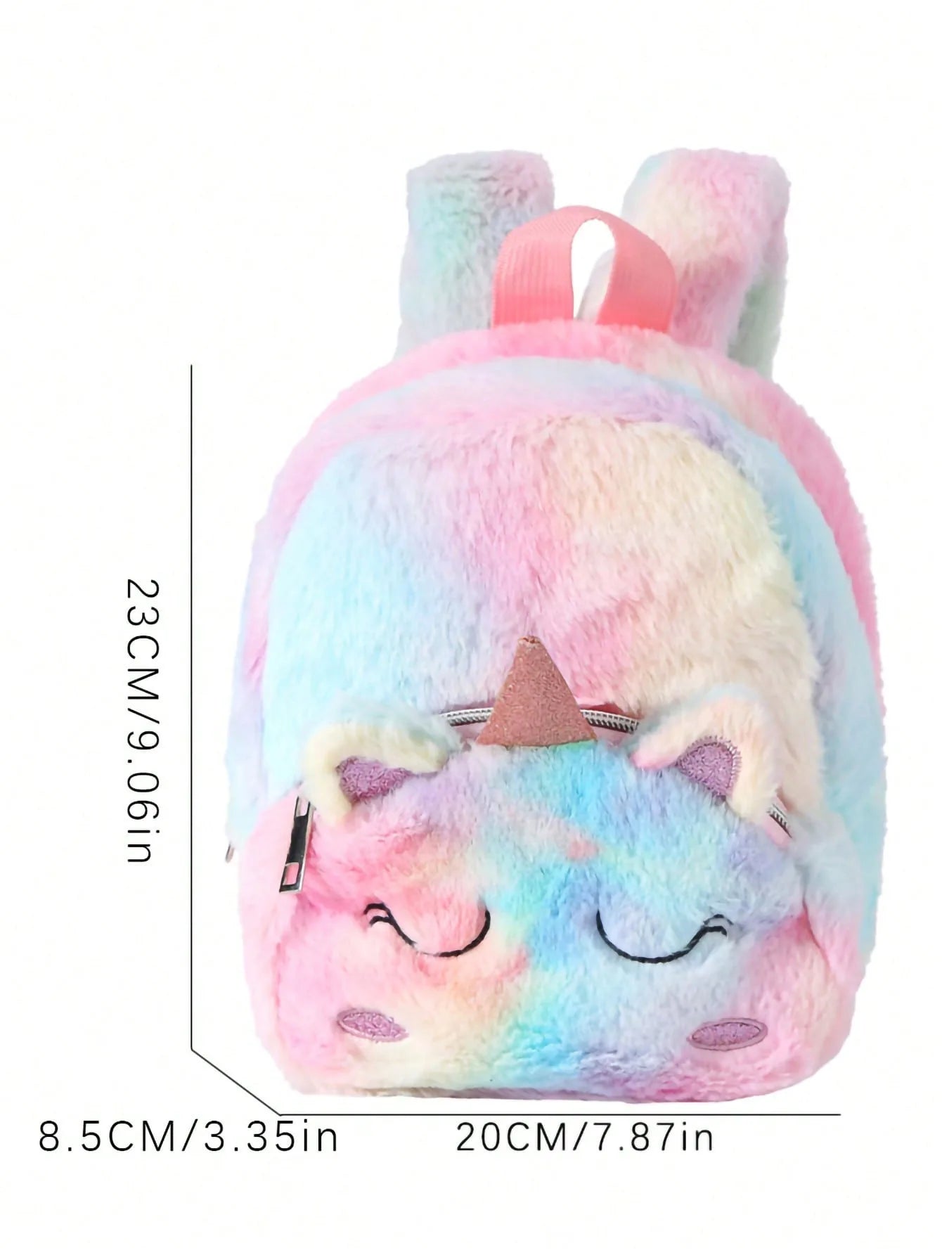 Nueva mochila transfronteriza de dibujos animados de unicornio de peluche para niños, mochila, mochila pequeña para chica bonita, mochila escolar