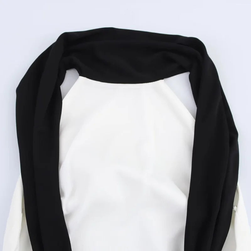 MUJER Vestido corto blanco con espalda descubierta para mujer, vestidos de fiesta elegantes con cuello Halter para mujer, minivestido con hombros descubiertos, novedad en vestidos para mujer