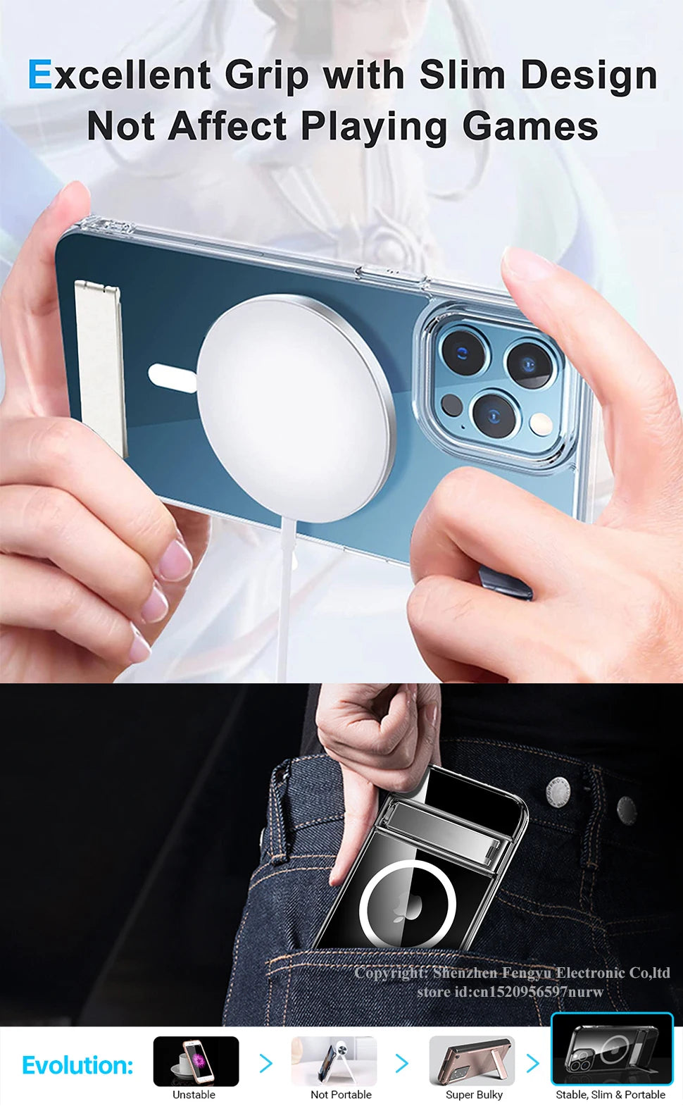 Funda de teléfono con soporte magnético para iPhone 17 16 15 14 Pro Max Plus 12 13 Mini 11 fundas móviles con soporte contraportada a prueba de golpes