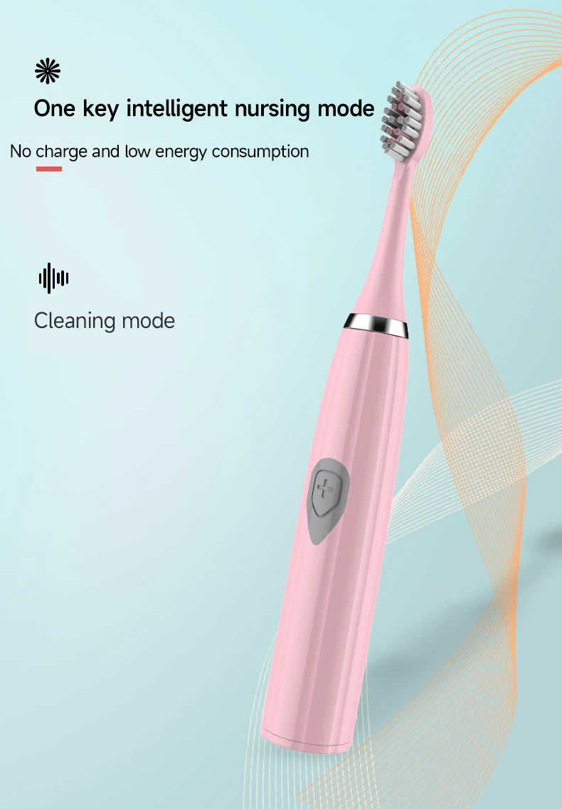 Cepillo de dientes eléctrico para adultos, cerdas suaves DuPont, batería portátil, IPX7, resistente al agua, inteligente, eficaz, cuidado bucal