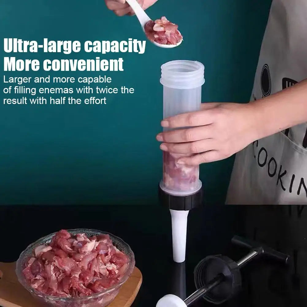 Máquina Manual portátil para hacer salchichas, relleno de salchichas hecho en casa, cocina casera, prensa de relleno de salchichas de inyección pequeña