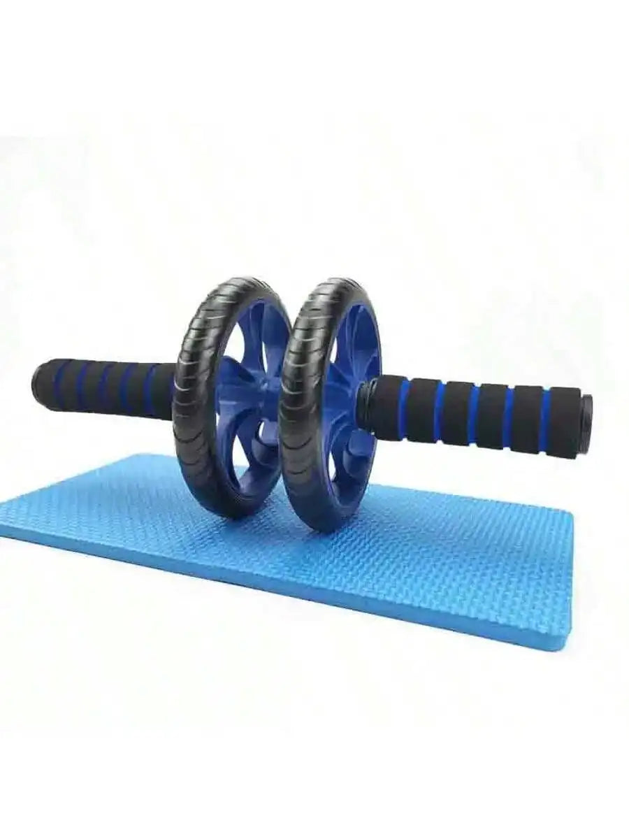 Rodillo Abdominal Silencioso de Doble Rueda - Hecho de PVC y Acero Inoxidable, Adecuado para Entrenamiento de Fuerza del Core y Entusiastas del Fitness, Rodillo para Músculos Abdominales, Equipo de Ejercicio
