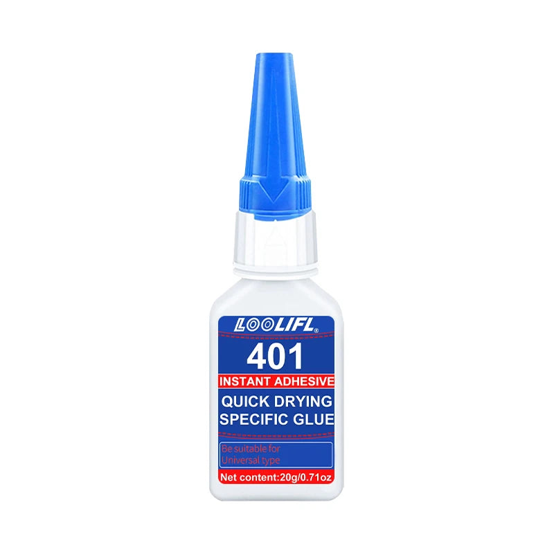 El nuevo y actualizado 401 Superhydroacrilato pegamento, 5 segundos de secado instantáneo, impermeable, buena estabilidad, herramienta de unión completa. Adecuado para madera, plástico, cerámica, metal, caucho, etc.