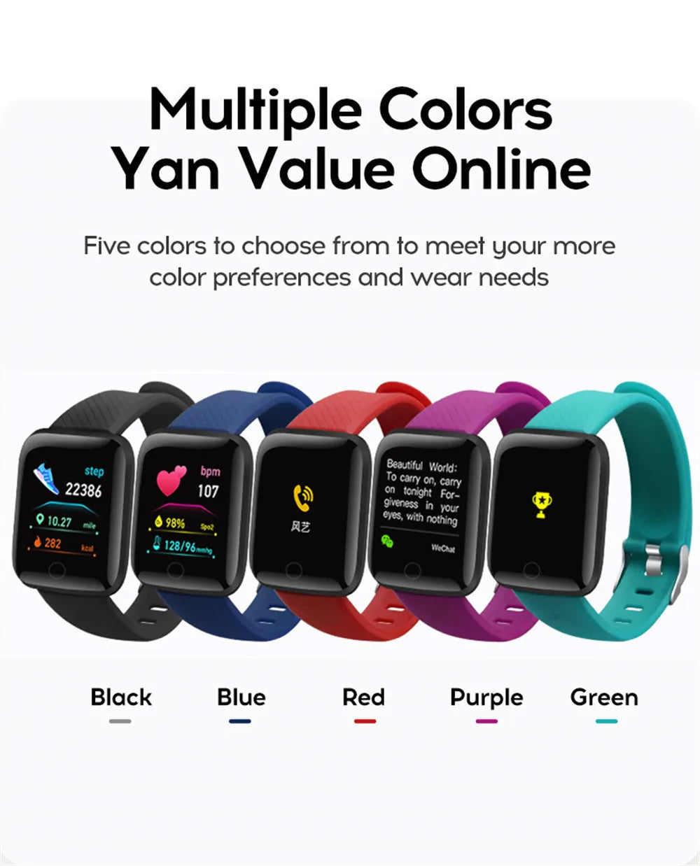 Smartwatch Fitness con Monitor de Salud