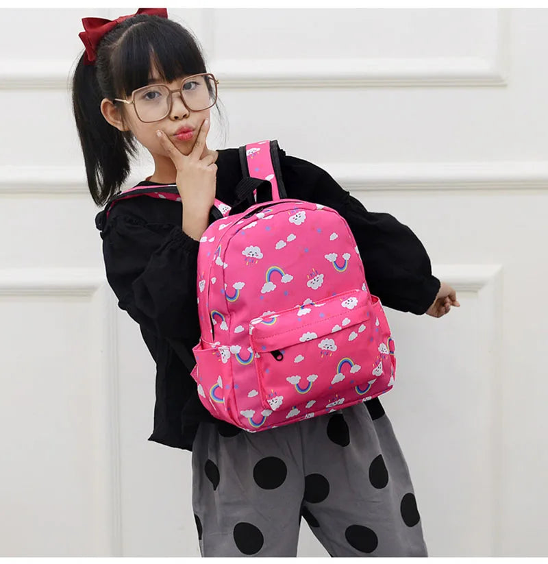 Mochila para niños pequeños, mochila preescolar ligera con bonitos dibujos, mochila de viaje para niño y niña