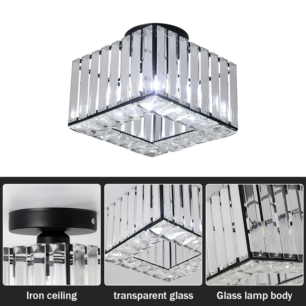 Lámpara colgante de cristal moderna, lámpara de techo Led de lujo, accesorios de decoración para el hogar, Isla de cocina, Lustre colgante ajustable
