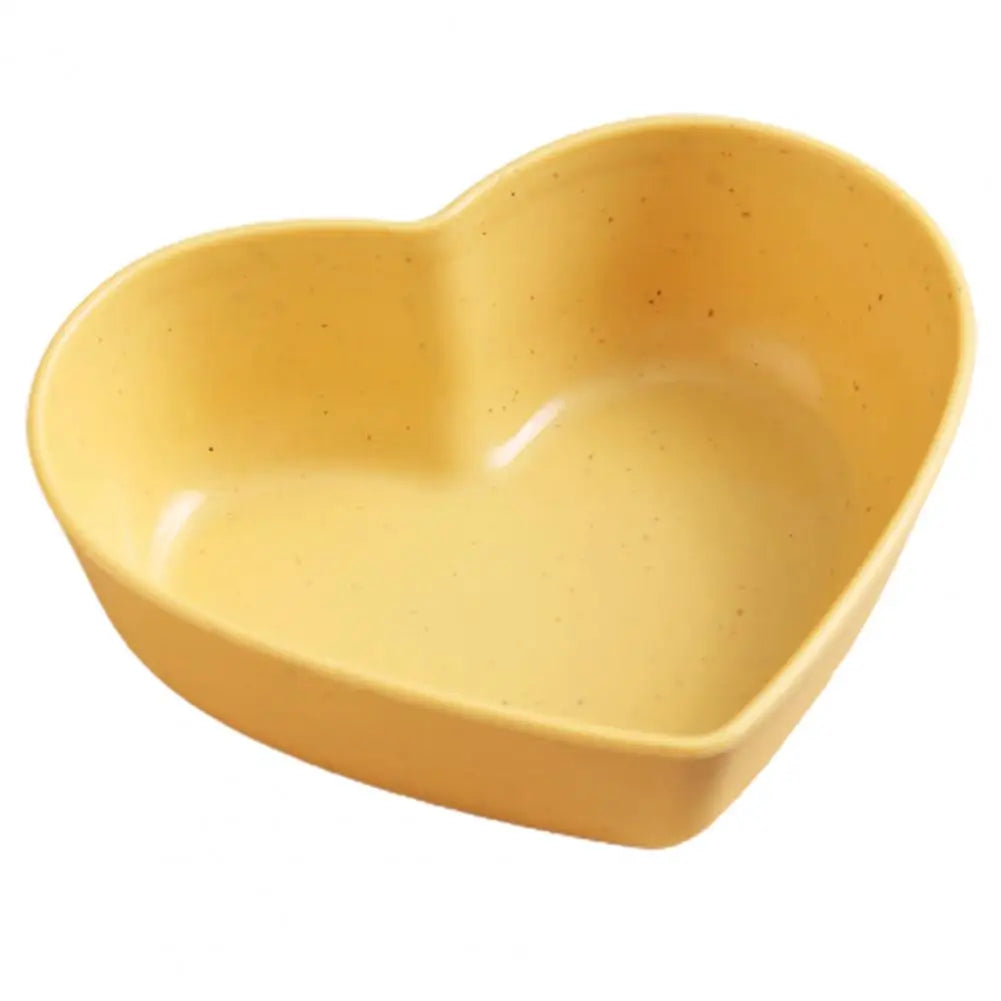 Plato de servir útil, plato de postre reutilizable, cuenco de salsa de cocina de plástico de almacenamiento en forma de corazón