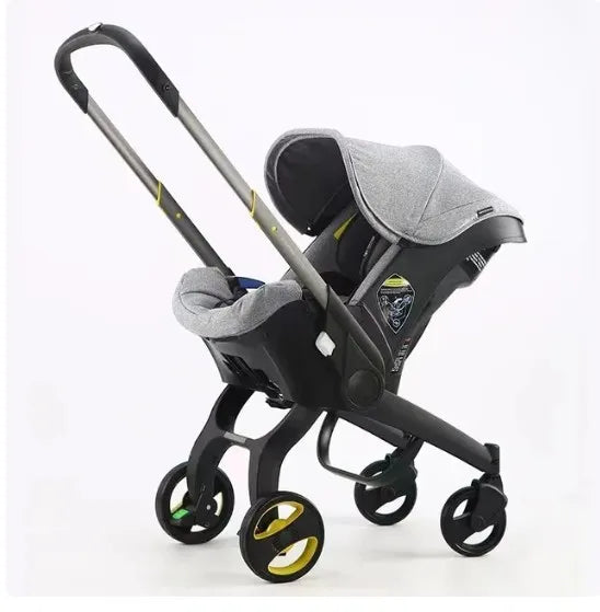 Cochecito de bebé 4 en 1 con asiento de coche, cochecito de bebé plegable con paisaje alto, cochecitos para recién nacidos, carrito 3 en 1