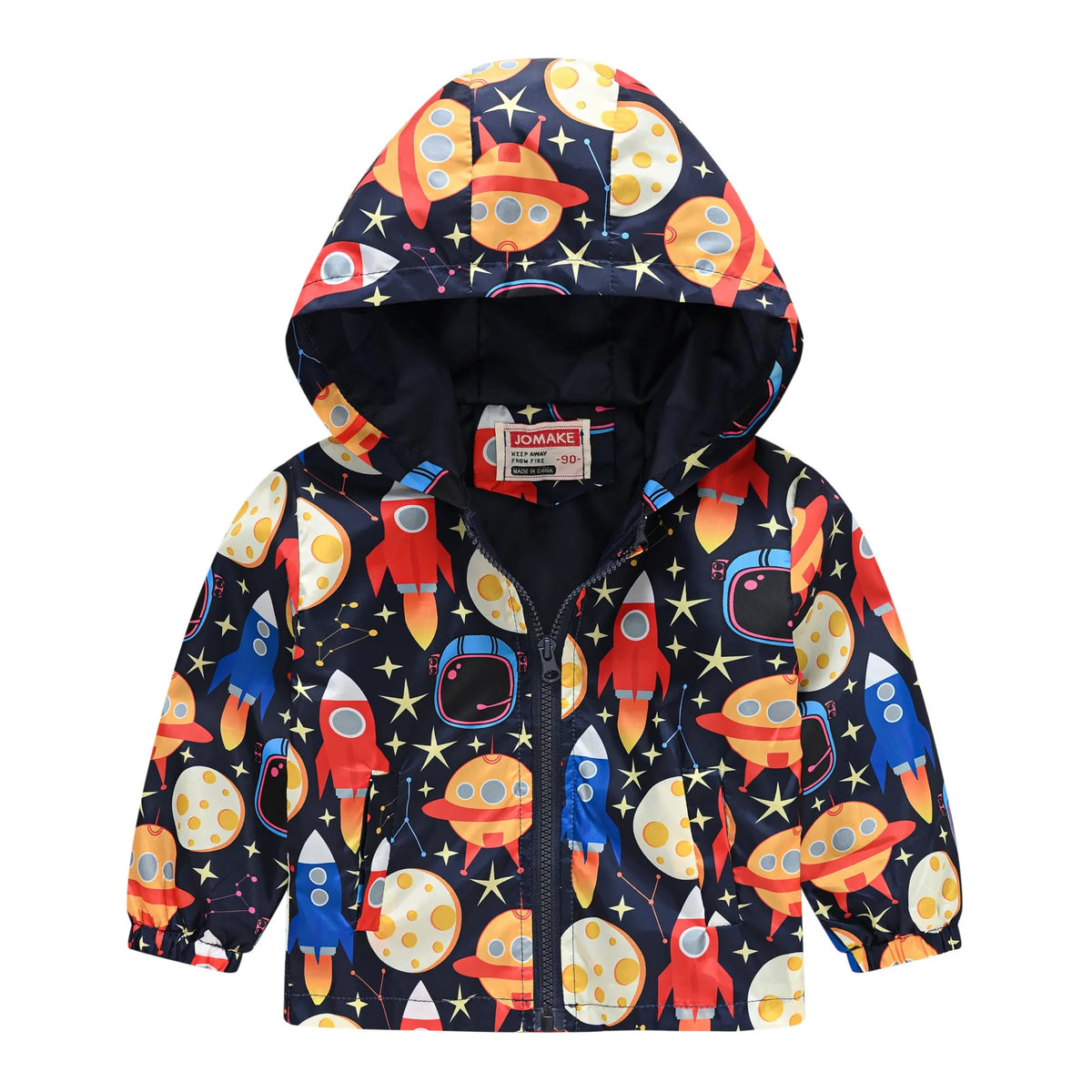 Chaqueta impermeable con capucha para niños y niñas, cortavientos con cremallera y estampado de dinosaurio de dibujos animados, a la moda, novedad