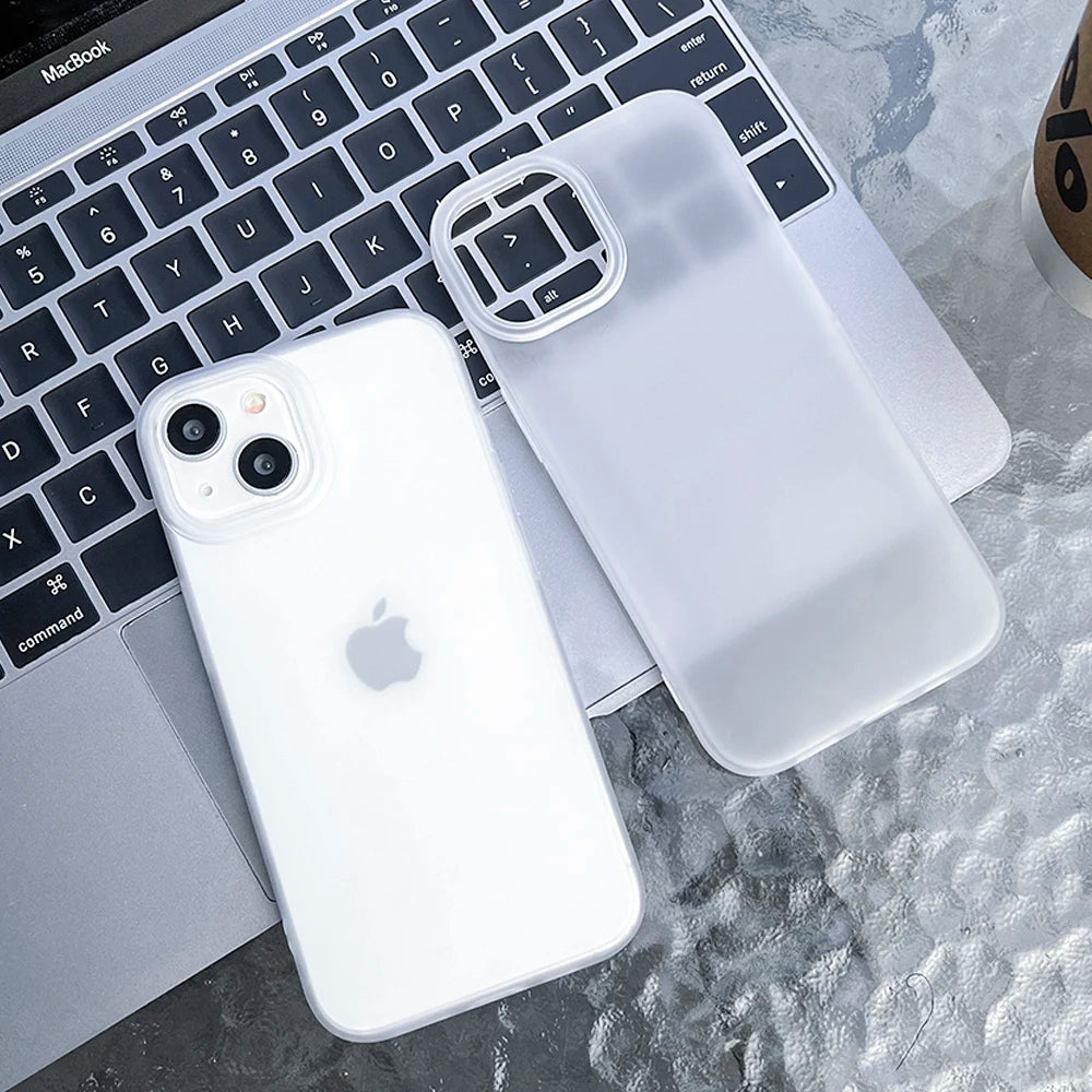 Funda de Teléfono de TPU Suave Mate para iPhone 17 Pro Max, Fundas para iPhone 11, 13, 15, 12, 16, 14 Plus, Air, 12 Mini, 17 Pro Max, Transparente