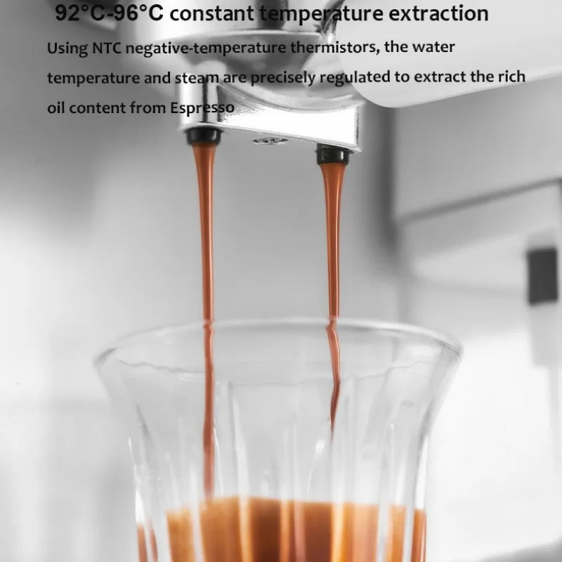 Cafetera Espresso con bomba italiana de 220V, cafetera automática para espumar espuma de leche para uso doméstico