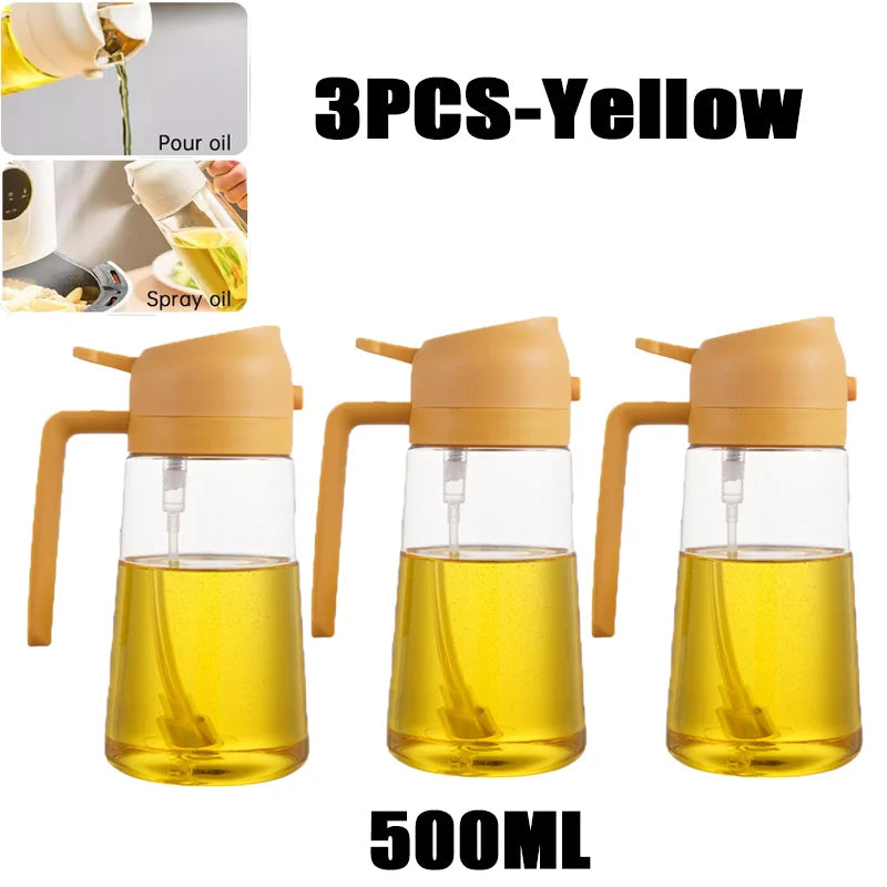 Botella pulverizadora de aceite, pulverizador de aceite de oliva, dispensador de cocina de plástico, Camping, hornear, vinagre, pulverizador de soja, accesorios de cocina