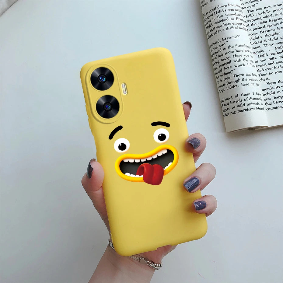 Funda de teléfono para Realme C55, Funda RMX3710, Funda trasera de silicona suave con dibujos animados bonitos para Realme C55 RealmeC55 Funda C 55 Coque