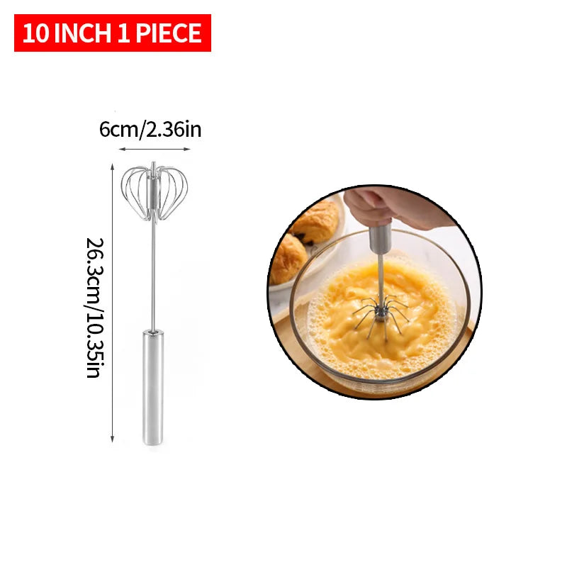 Batidor de huevos semiautomático, mezclador de huevos de crema giratorio, batidor de huevos Manual para el hogar, herramienta para hornear, herramientas de cocina