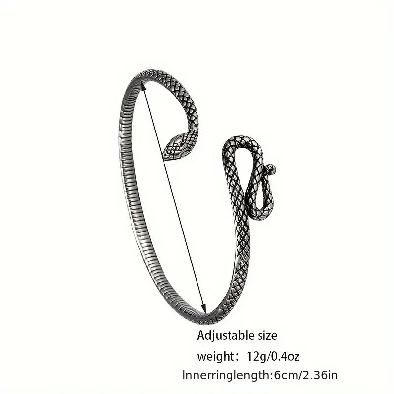 Nuevas Pulseras Creativas Retro con Forma de Serpiente, Joyería de Plata de Ley 925, Brazaletes Abiertos con Diseño Animal, Personalidad y Temperamento, SL030