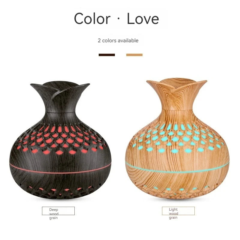 Humidificador de grano de madera, difusor de Aroma USB de 300ml, atomizador, humidificador USB para el hogar, instrumento hidratante, humidificador de escritorio