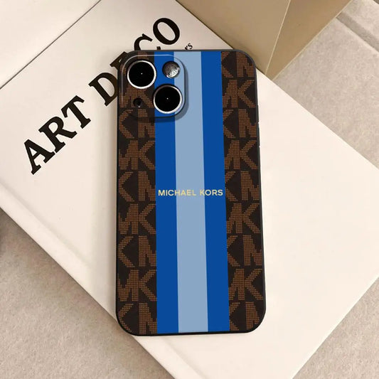 Funda HYBXAXC HD M-Michael Kors--M-K para iPhone 17 Air 16 15 14 Plus 13 12 11 Pro Max 16e, Antigolpes, Transparente, con Parte Trasera HD