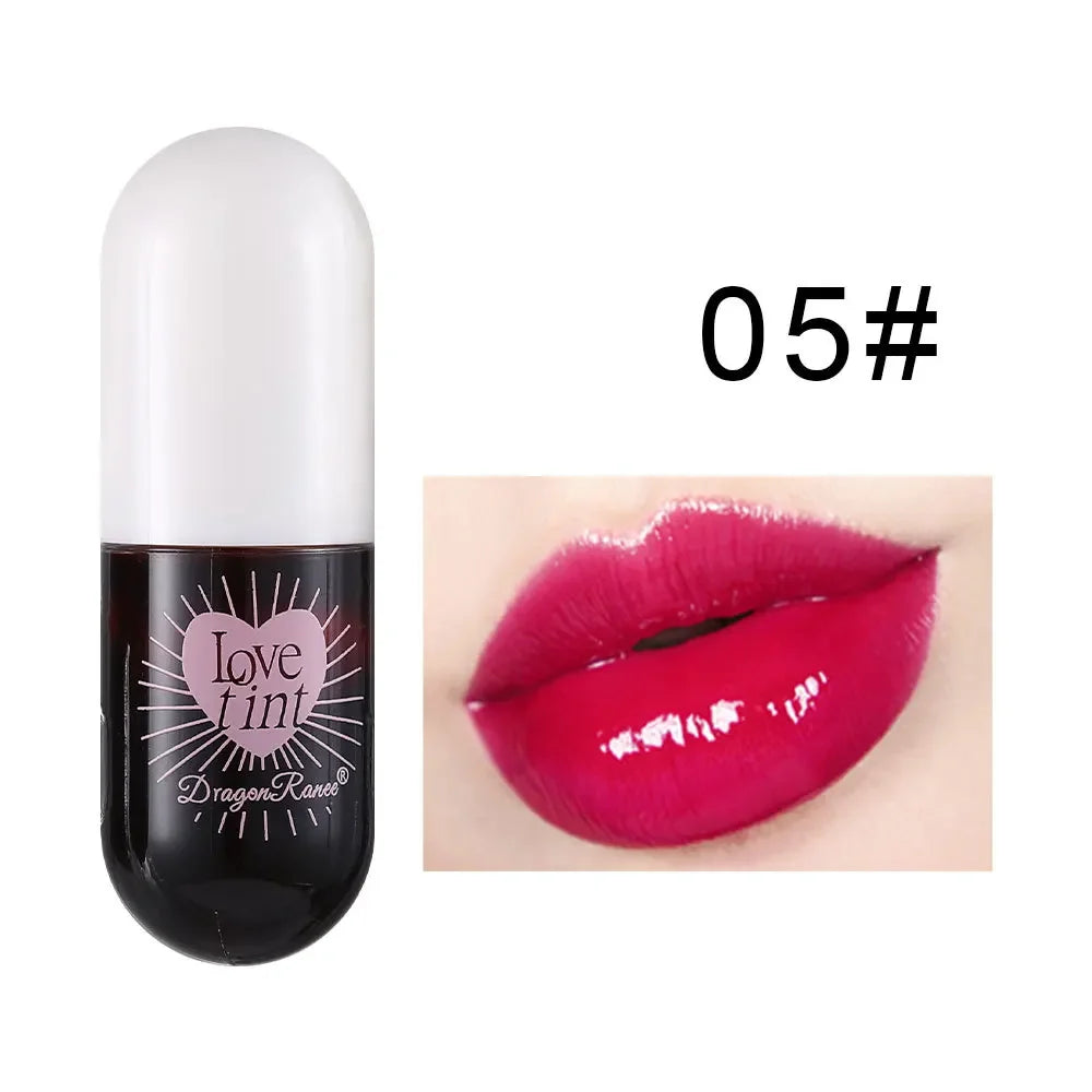 Brillo Labial Efecto Espejo, Hidratante, Larga Duración, Tinte Labial Rojo Sexy con Acabado Brillante, Maquillaje Nutritivo, Lápiz Labial Líquido