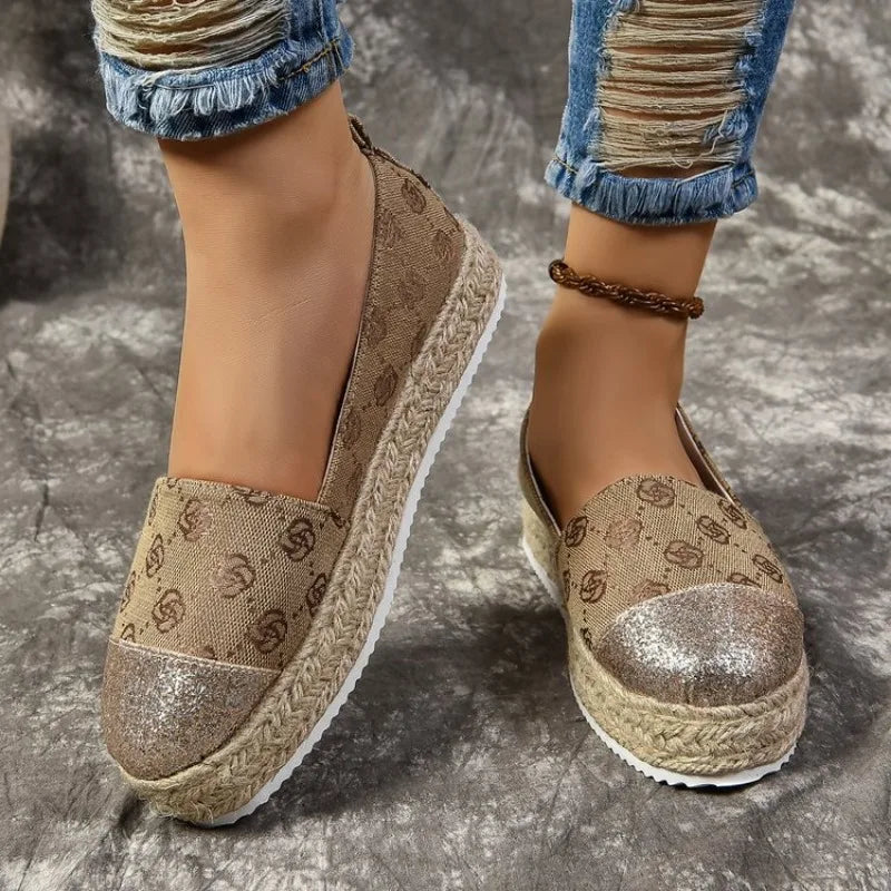 Zapatillas planas con punta redonda para mujer, zapatos de moda informales, antideslizantes, simples, colores mezclados, primavera y otoño