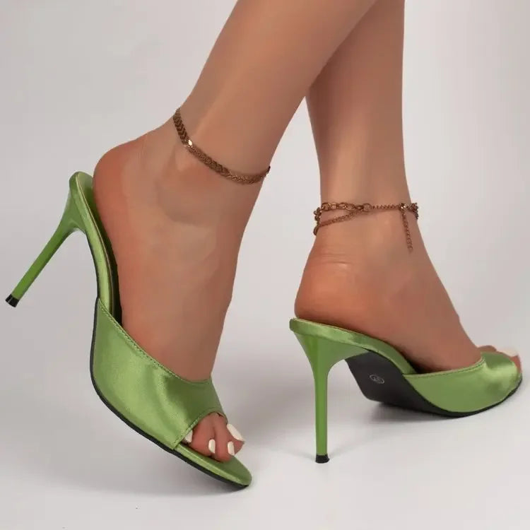 Nuevas Sandalias de Tacón Alto y Fino para Mujer, Verano 2026, con Punta en Pico, Elegantes y Sexys, Tipo Peep Toe, Estilo Stiletto