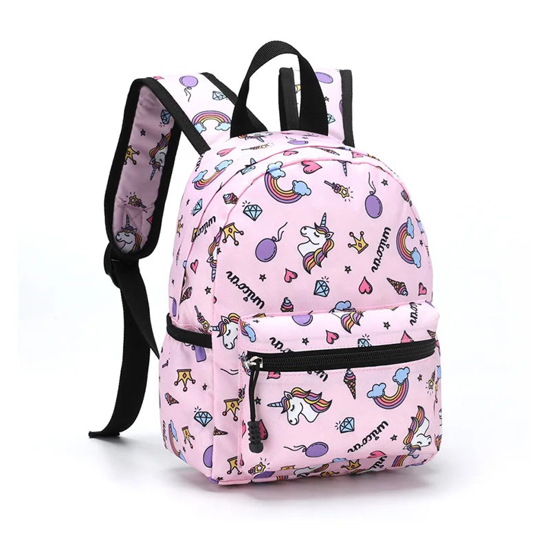 Mochila Infantil de Dibujos Animados, Ligera, para Jardín de Niños y Escuela, con Protección Ergonómica para la Columna Vertebral, para Niños y Niñas, Estilo Casual y Moderno