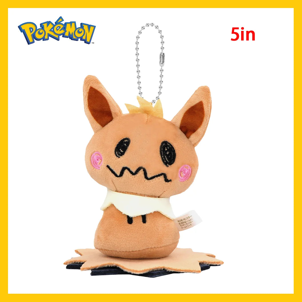 Llavero de peluche Mimikyu Eevee, colgante de anime de Pocket Monster con personajes de Eeveelution y Snorlax, para coleccionistas, regalo y decoración para fans de Sylveon