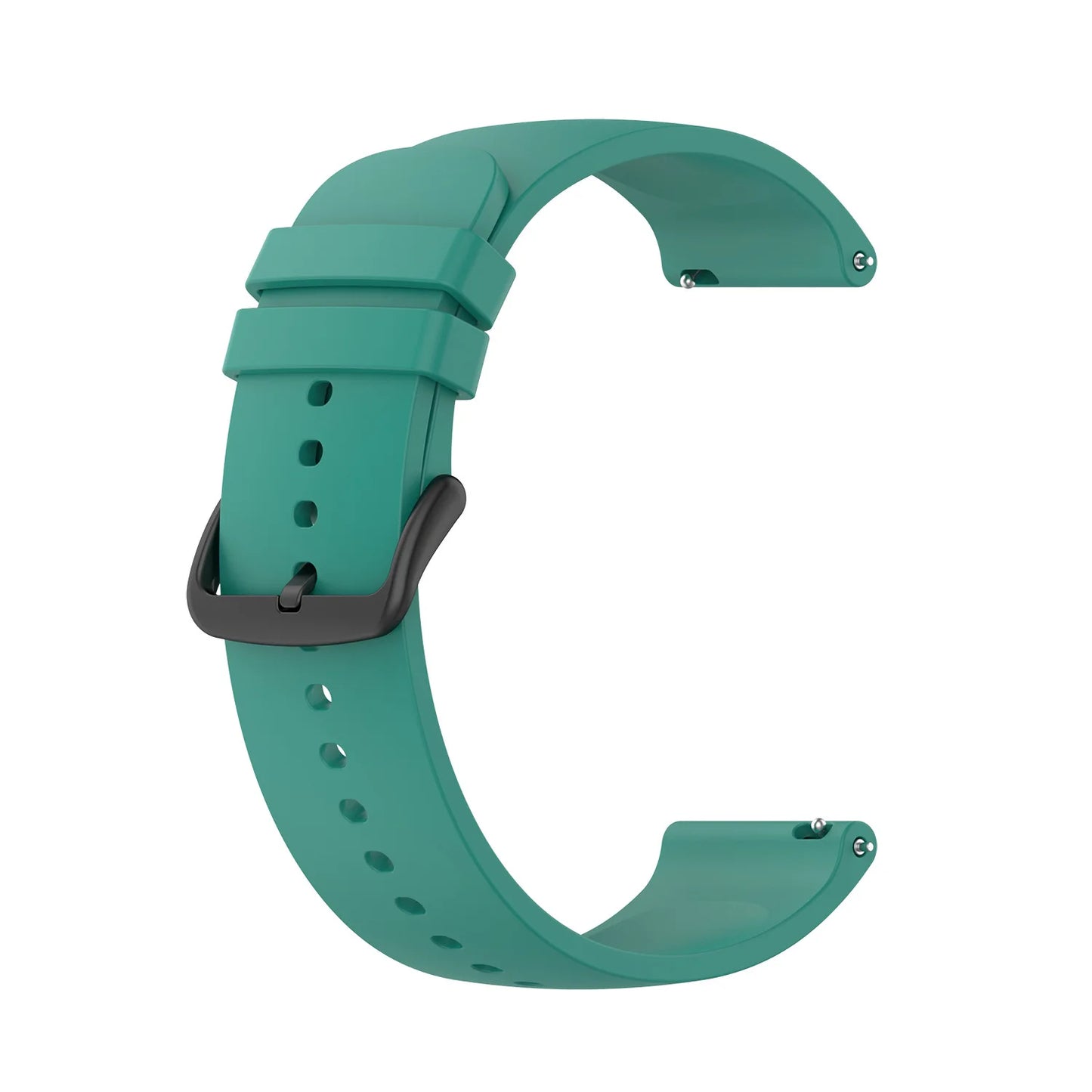 Correa de silicona para Huawei Watch GT 3 GT3 GT2 46 mm 42 mm Correa de silicona con hebilla negra con cola redonda