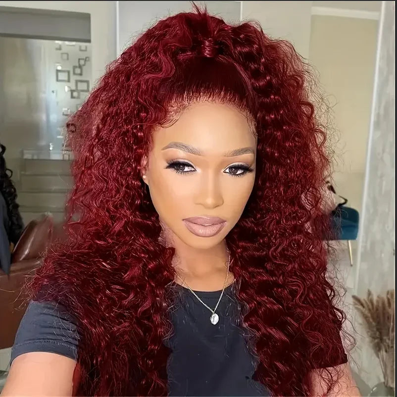Peluca BOB de onda profunda, cabello humano 13x4 HD, pelucas frontales de encaje rizado, cabello humano prearrancado y Go, BOB Frontal corto y rizado sin pegamento