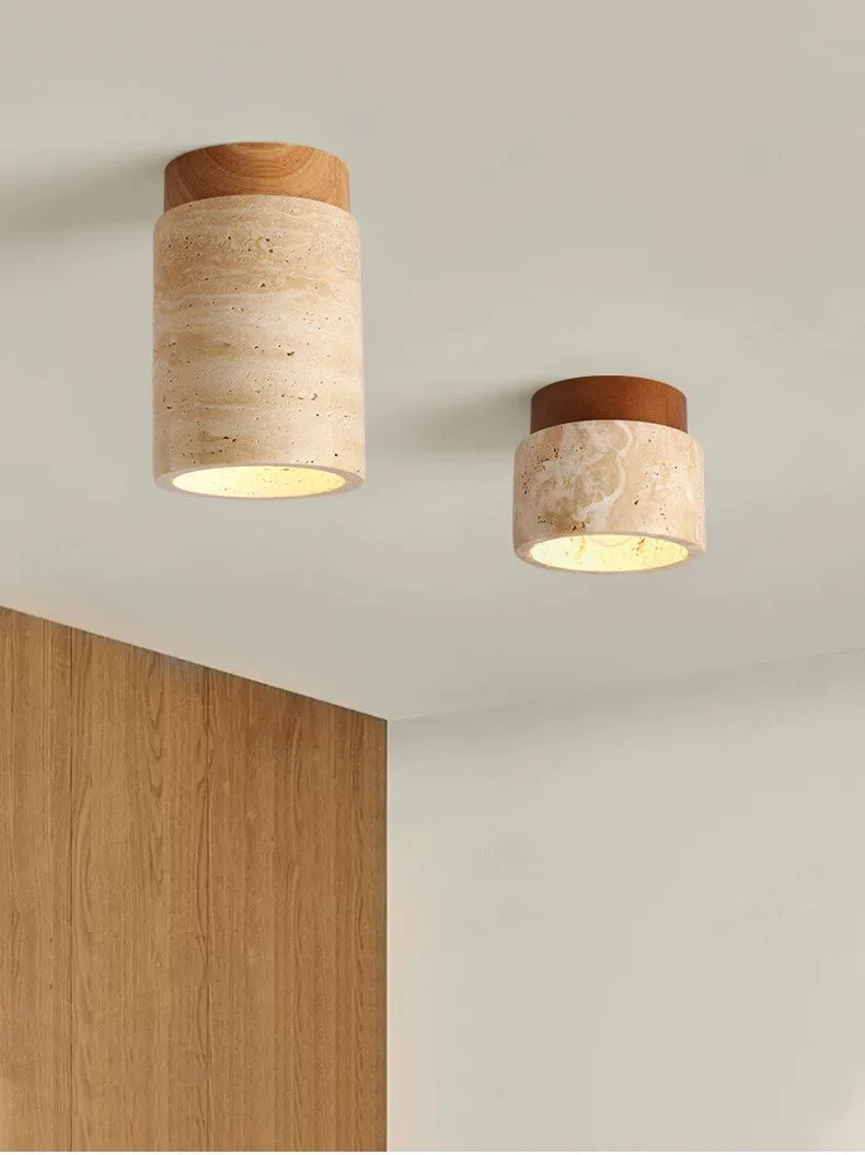 Lámpara de techo LED de piedra travertino, accesorio de iluminación para pasillo, sala de estar, comedor, decoración de dormitorio, lámpara de techo