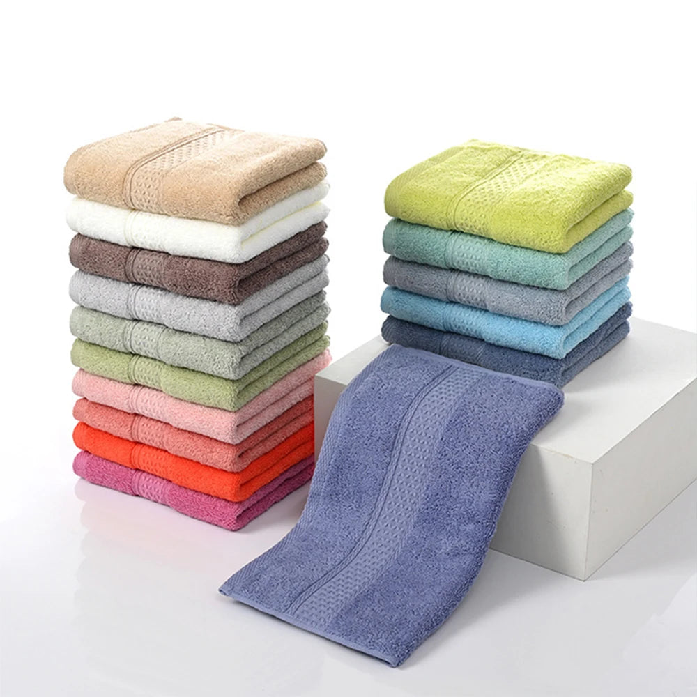 Toalla de Baño, Toallita de Algodón, Toalla de Color Sólido, Suave y Absorbente, Uso Multiusos para Baño de Hotel