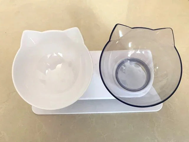 Cuenco doble antideslizante para perros y gatos, cuenco con soporte para alimentación de mascotas, cuenco de agua para gatos, cuencos para comida para mascotas, alimentador para perros, suministros de productos