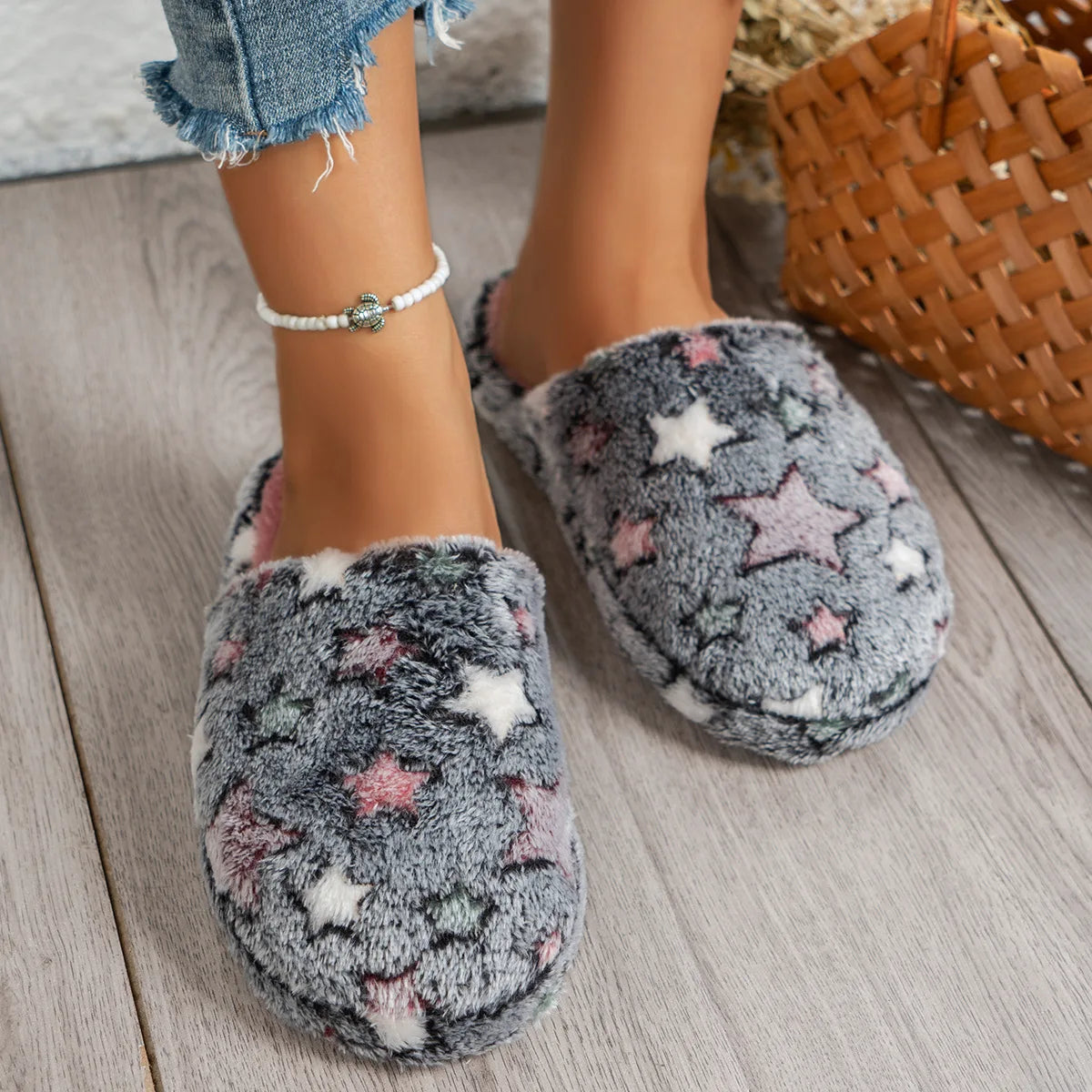 Zapatillas de casa para hombre y mujer, zapatos cálidos de felpa peluda para interior, dormitorio, ligeras, EVA, algodón, chanclas suaves y sólidas, Otoño e Invierno