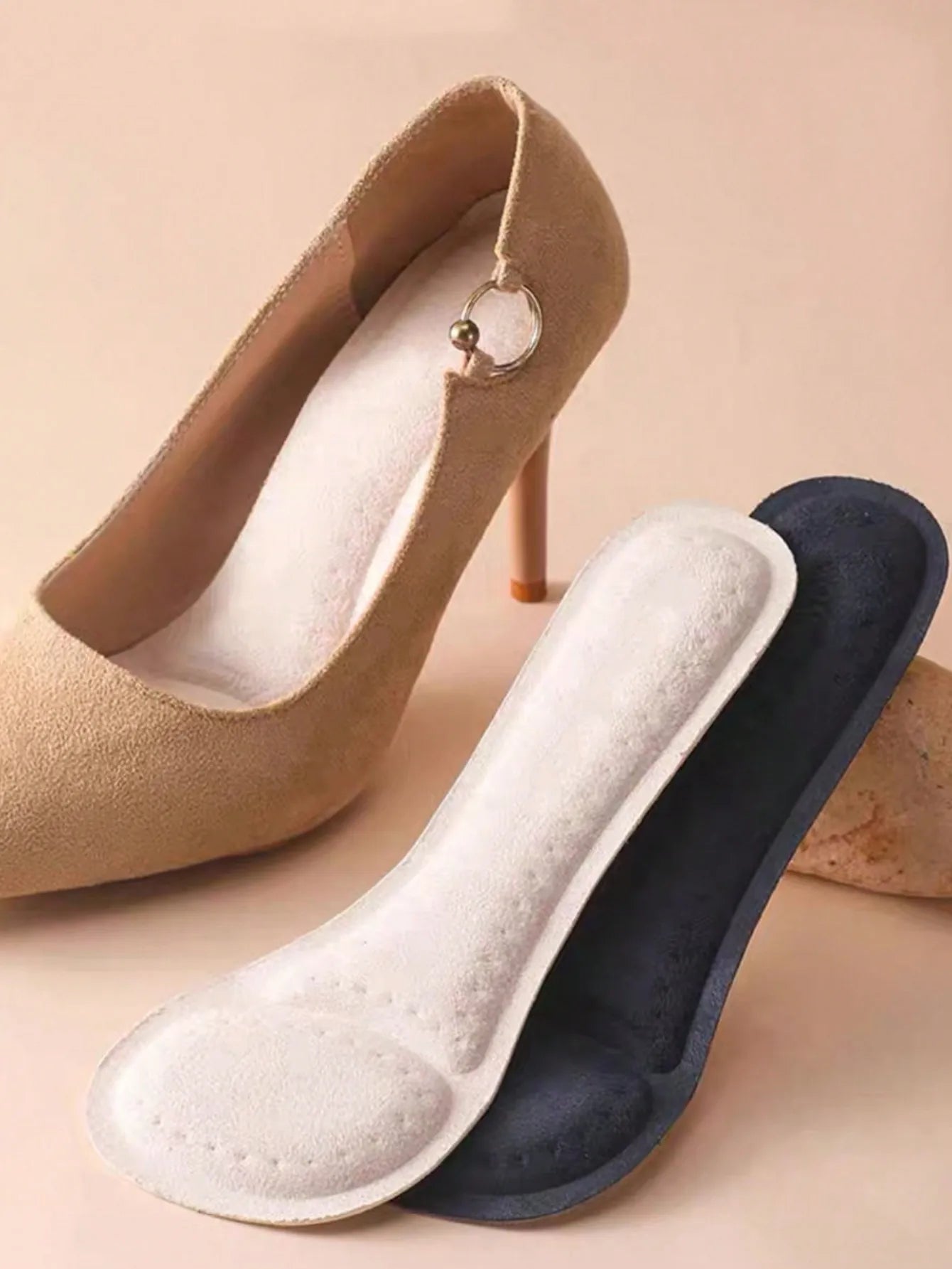1 par de plantillas antideslizantes que absorben los golpes para mujer |   Cojines de zapatos autoadhesivos suaves con control de olores para tacones altos y bombas