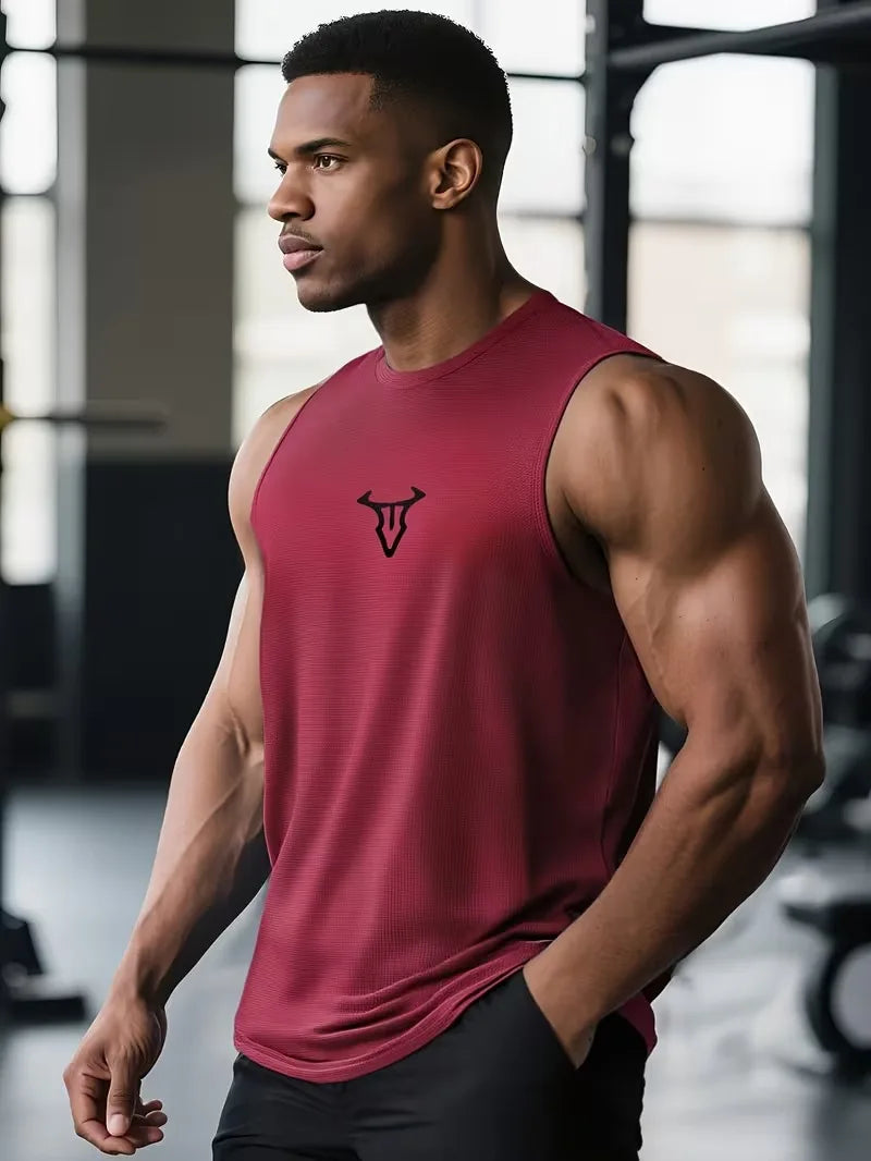 Camiseta sin mangas para gimnasio, culturismo, entrenamiento muscular, camisetas sin mangas transpirables de secado rápido para verano, camisetas deportivas para correr y Fitness para hombre