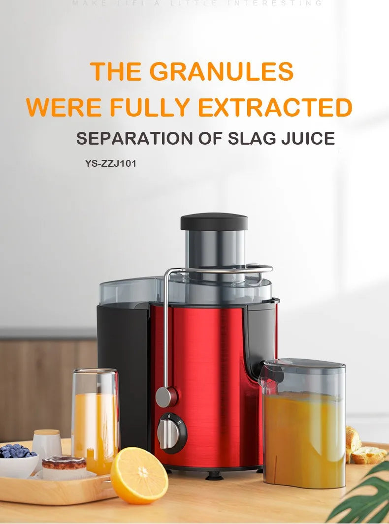Extractor de jugo, máquinas exprimidoras profesionales, calibre de gran capacidad, separación de escoria, exprimidor eléctrico automático multifunción