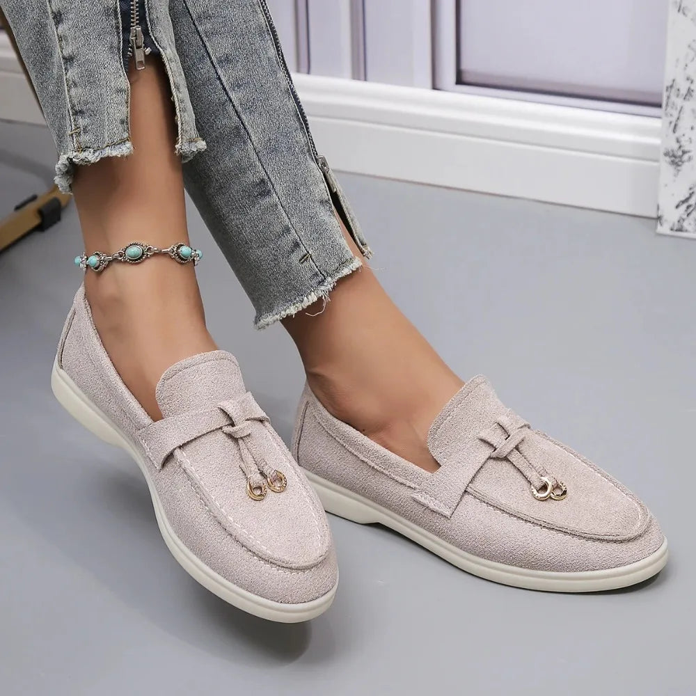 Zapatos de Mujer Cómodos de Primavera y Otoño, Talla Grande, Suela Suave, Estilo Británico, Zapatos Planos de Moda, Zapatos Casuales Cómodos