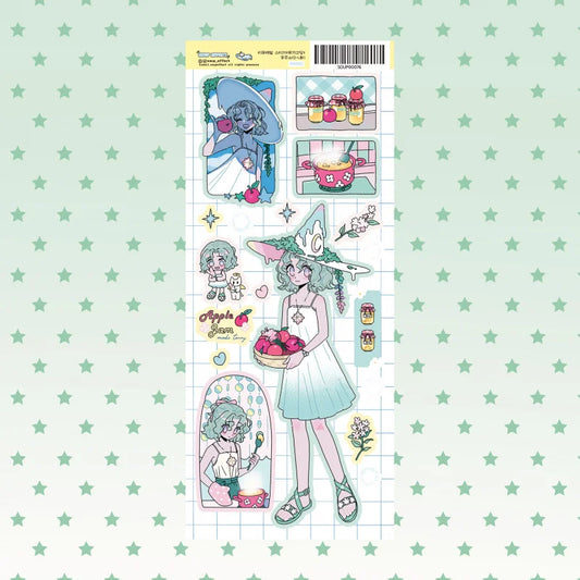 Pegatinas de dibujos animados coreanos, pegatinas de personajes de chica dulce y bonita, manual, diario, cuaderno, planificador, álbum de recortes, pegatina decorativa DIY
