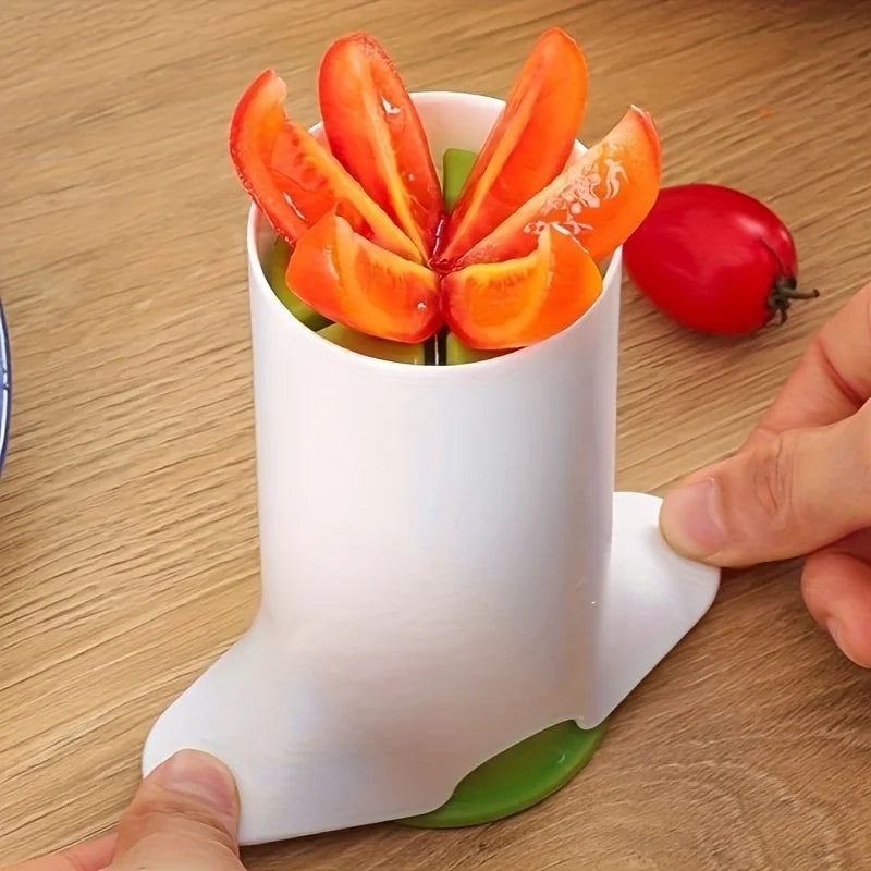 Picadora de verduras manual ABS duradera, utensilio de cocina fácil de usar para pepinos, zanahorias, tomates y más, rebanadora de verduras
